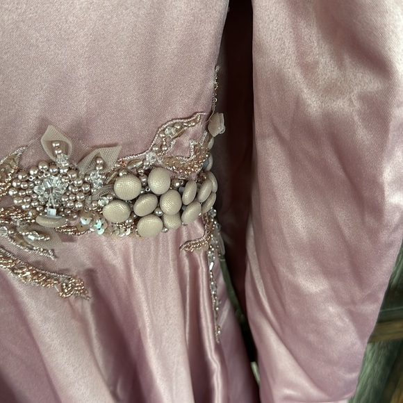 Mac Duggal LONG SLEEVE EMBELLISHED GOWN  in Raspberry size 10 NEW $798 - Picture 15 of 16